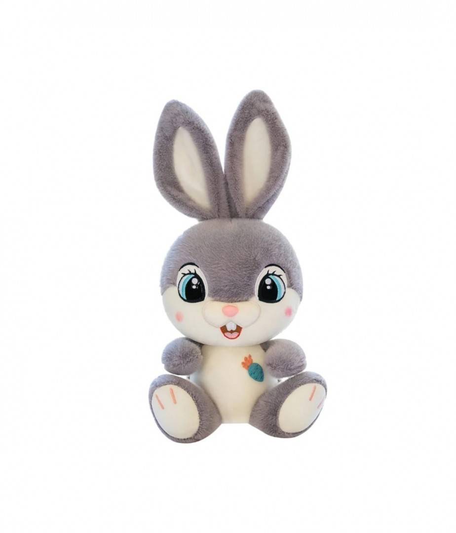 Iepurasul Zambaret de plus, Bunny, gri, 50 cm