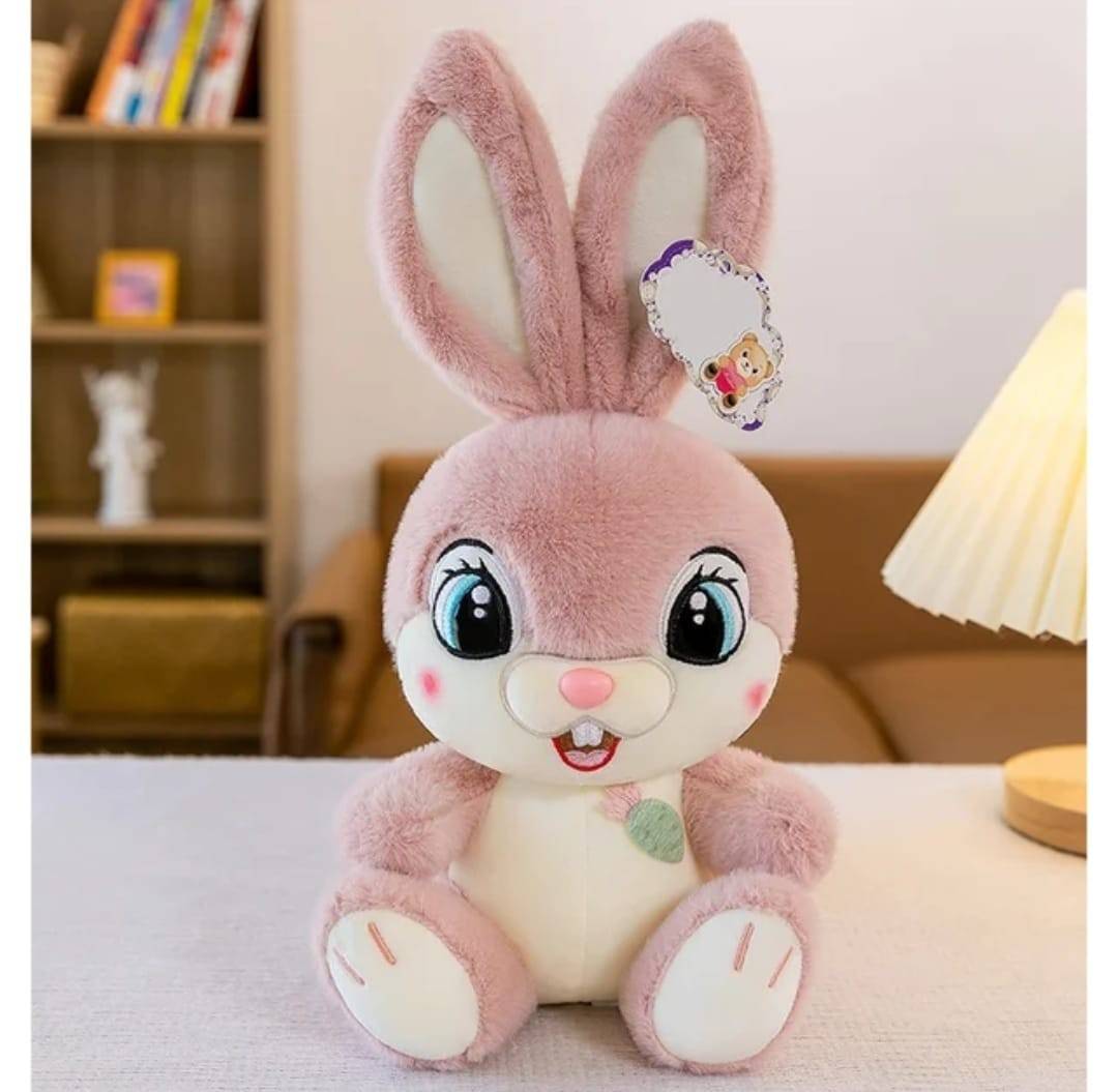 Iepurasul Zambaret de plus, Bunny, roz, 50 cm