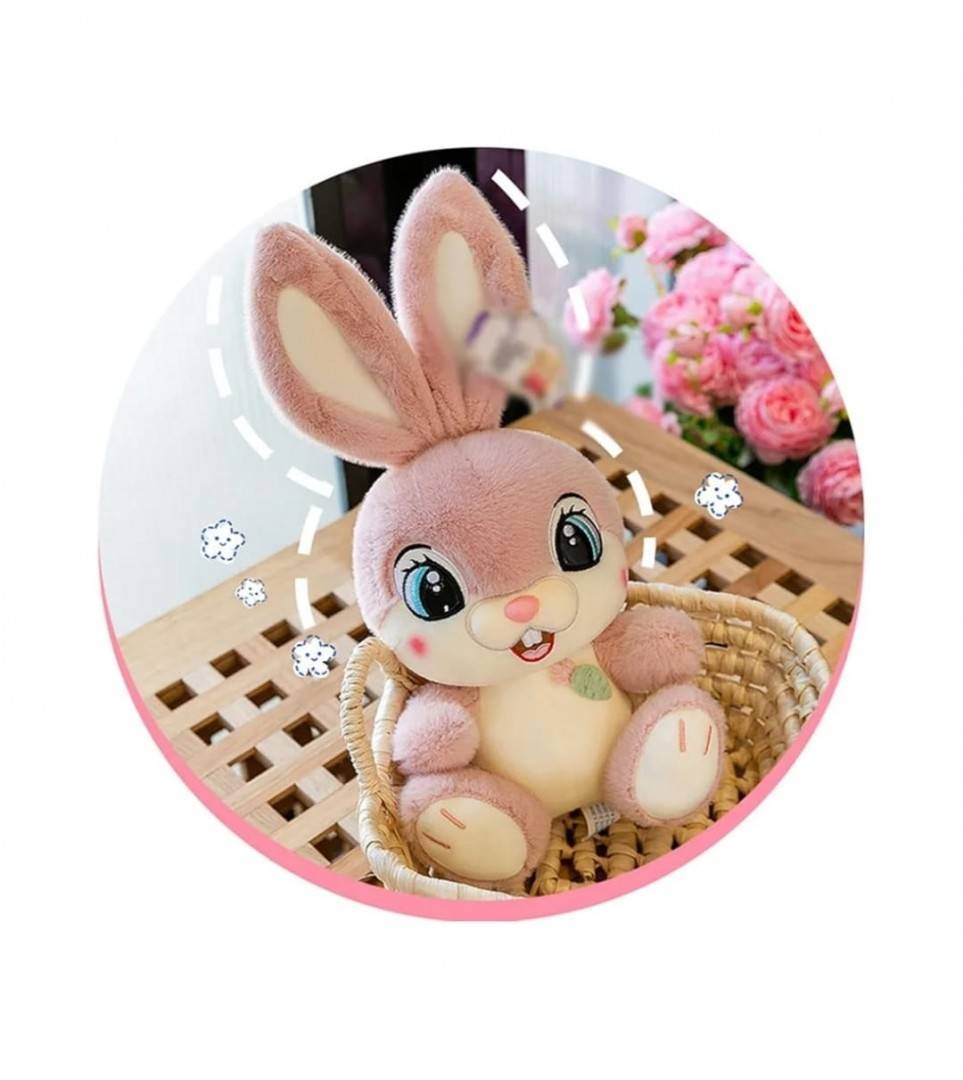 Iepurasul Zambaret de plus, Bunny, roz, 50 cm