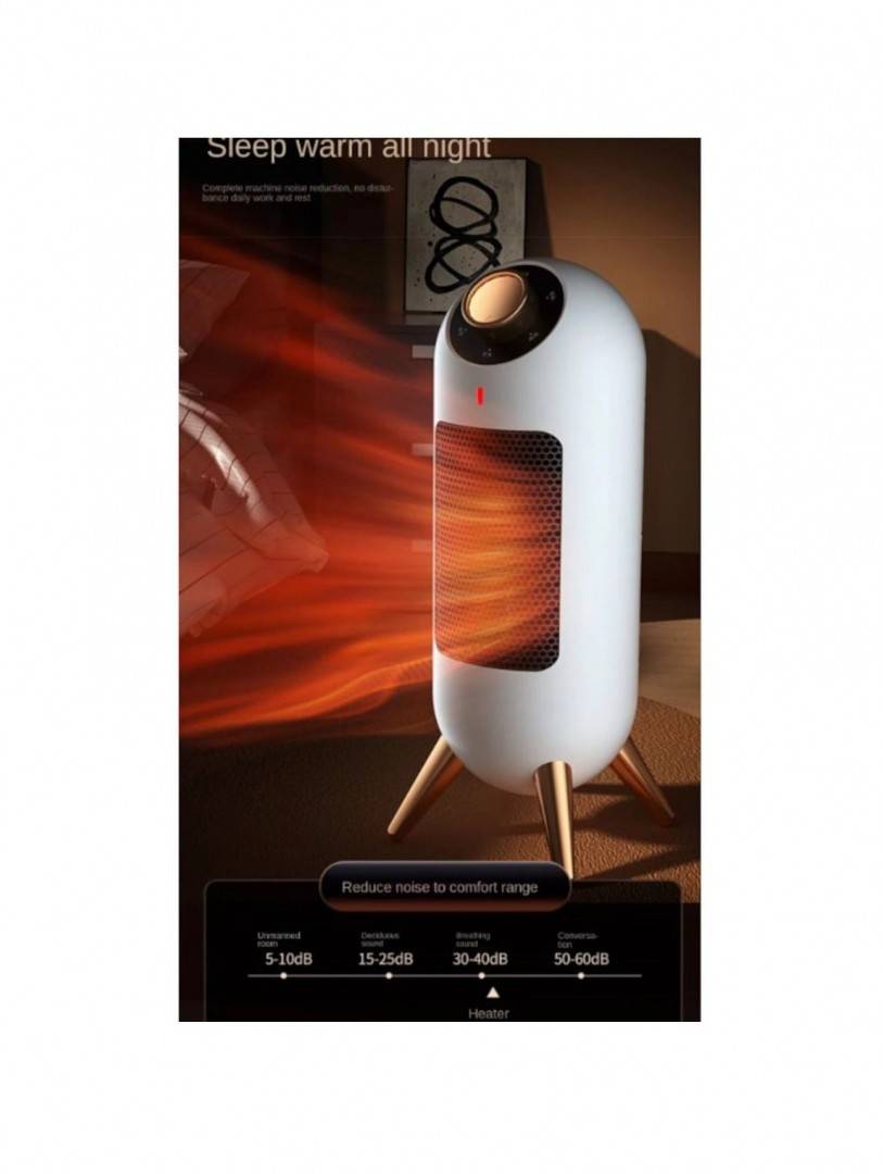 Incalzitor electric vertical portabil PTC High Power, 1200W, aeroterma, incalzire rapida si silentioasa, termostat reglabil, 