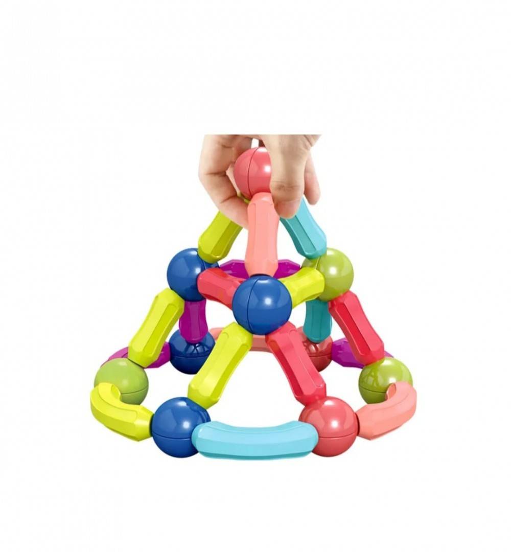 Joc Constructii Magnetice, Sticks Building Onshine, multicolor, 100 piese