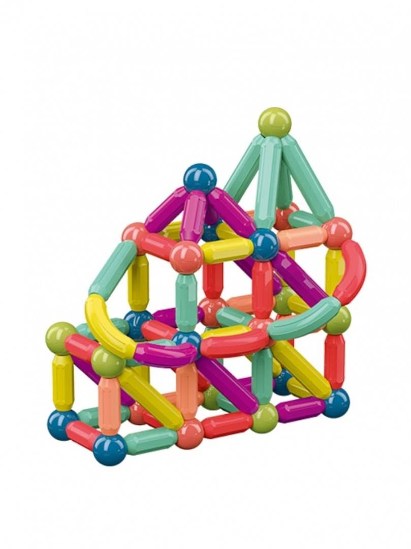 Joc Constructii Magnetice, Sticks Building Onshine, multicolor, 42 piese