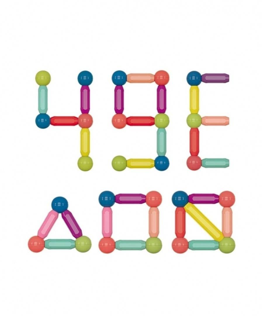 Joc Constructii Magnetice, Sticks Building Onshine, multicolor, 42 piese