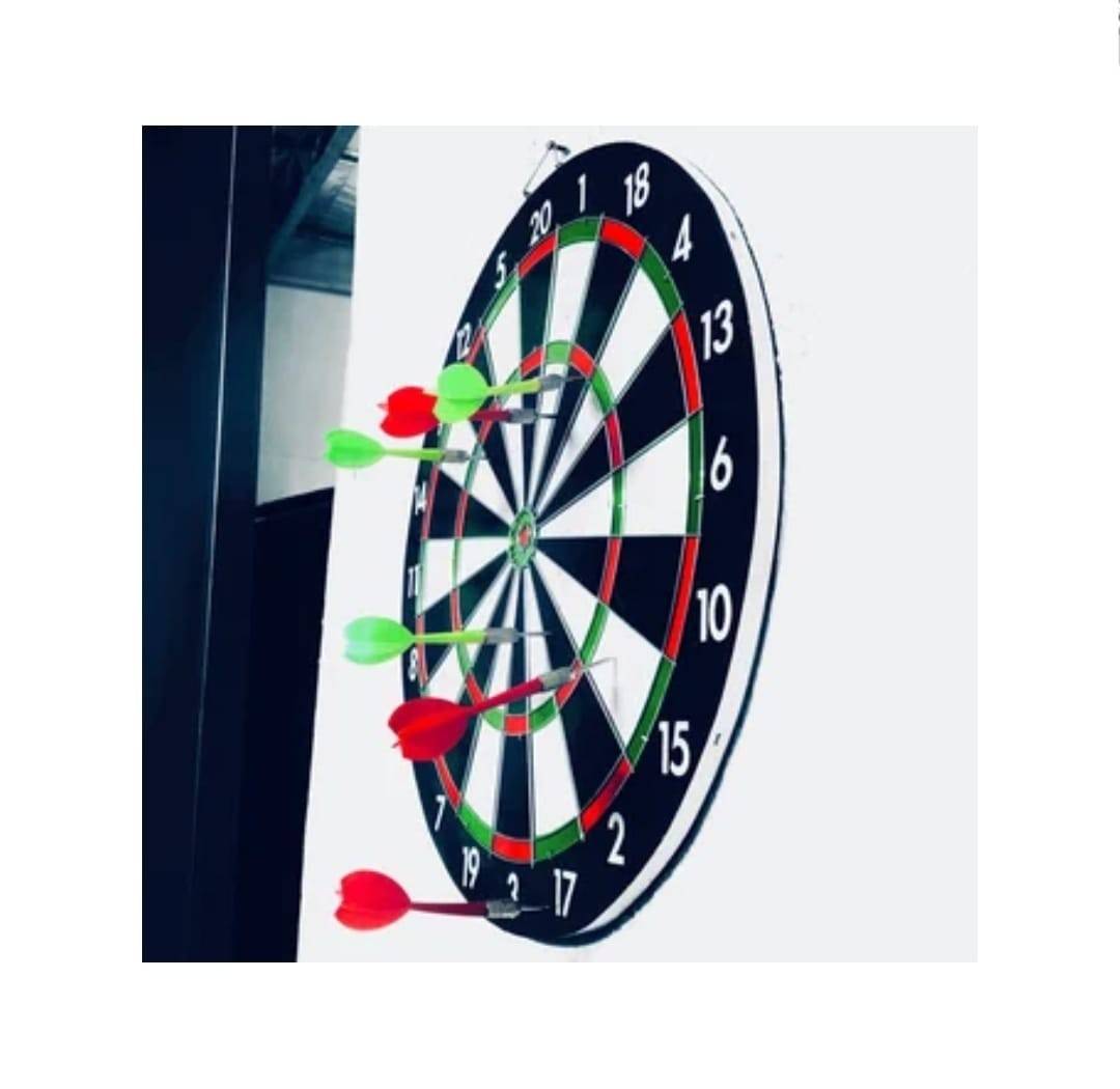 Joc Darts cu 2 fete, 6 sageti, multiolor, 36 cm