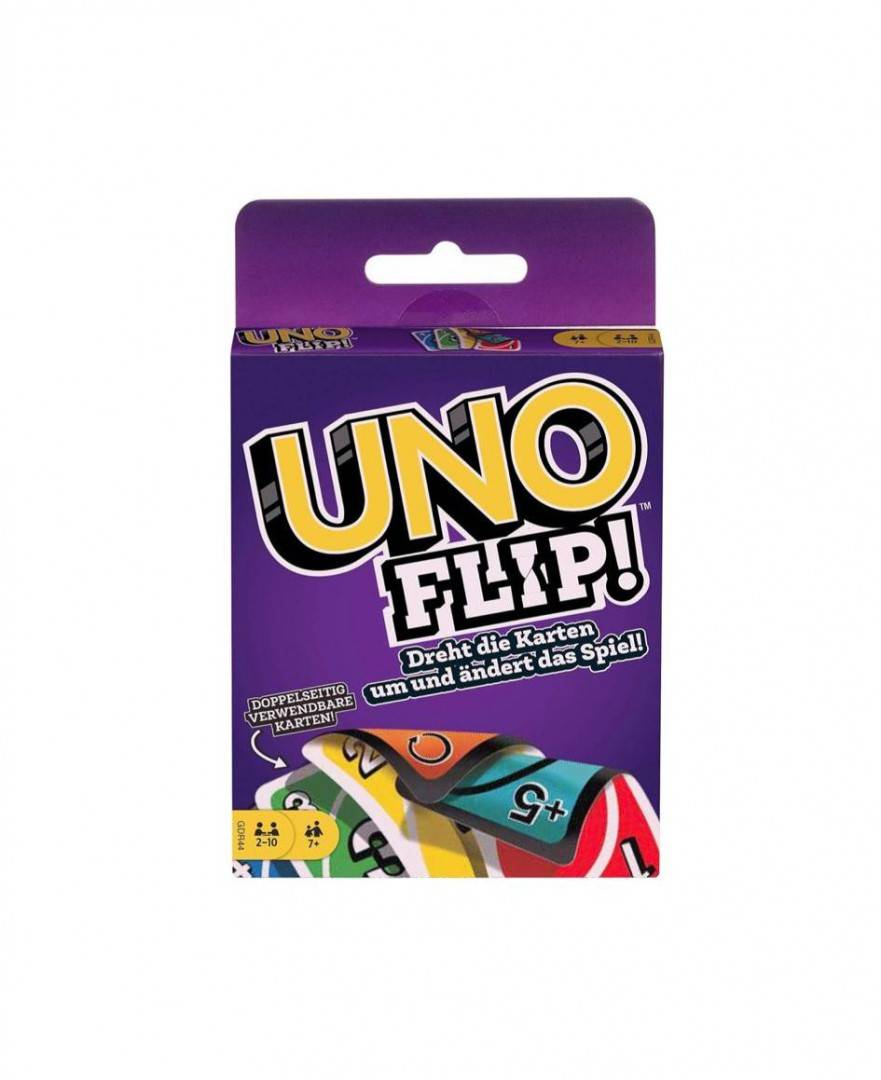 Joc de carti UNO FLIP, Mattel Games, carti de actiune, 7+ ani
