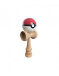 Joc de indemanare, Kendama, Grip, model Pokemon, rosu/ alb, 18 cm