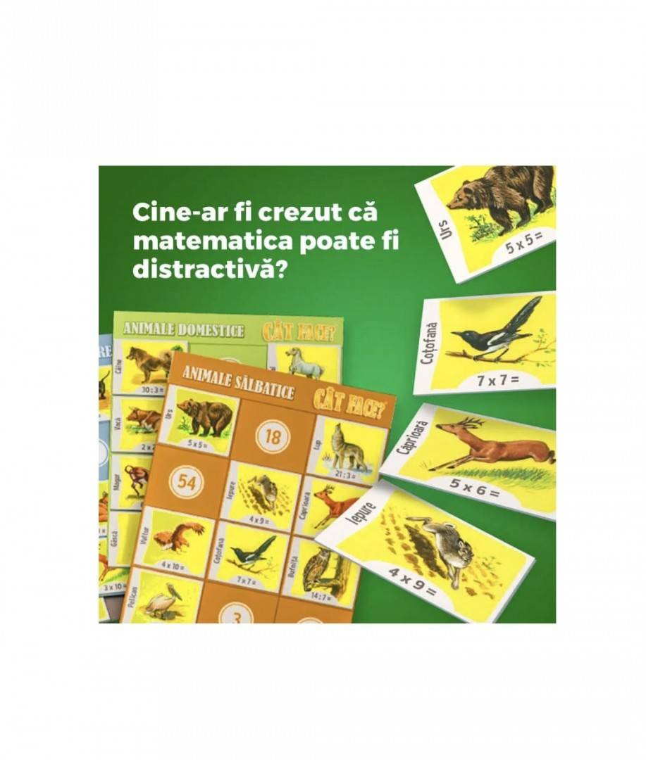 Joc de interactiv, Cât face, de învățat operații matematice simple, 8 ani+