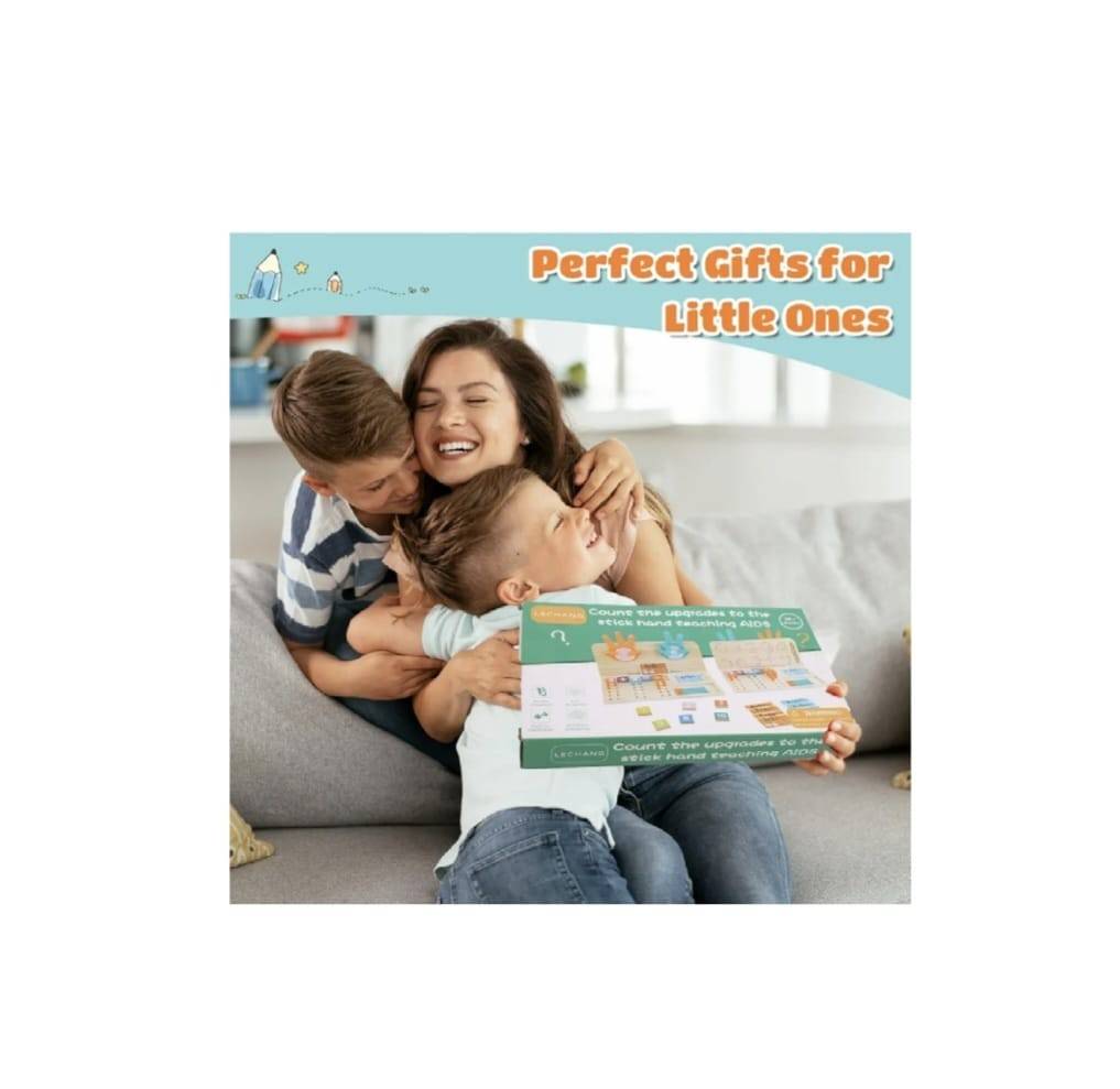 Joc de numarat pe degete, montessori, piese detasabile, cu arici, pentru gradinita, lemn