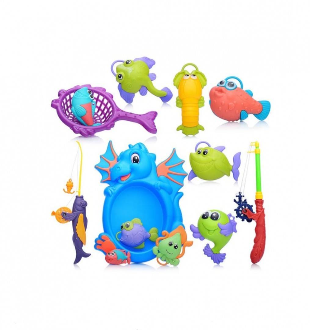 Joc de pescuit, Dino, 2 Undite, 5 accesorii, multicolor