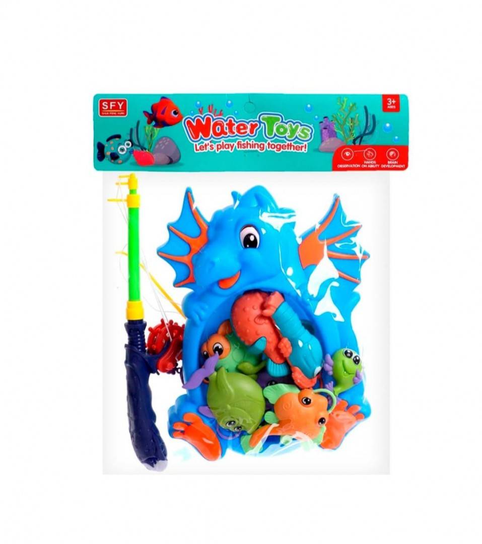 Joc de pescuit, Dino, 2 Undite, 5 accesorii, multicolor