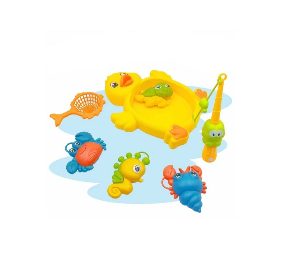 Joc de pescuit si joaca, Ratusca, 1 Undita, 5 accesorii, multicolor