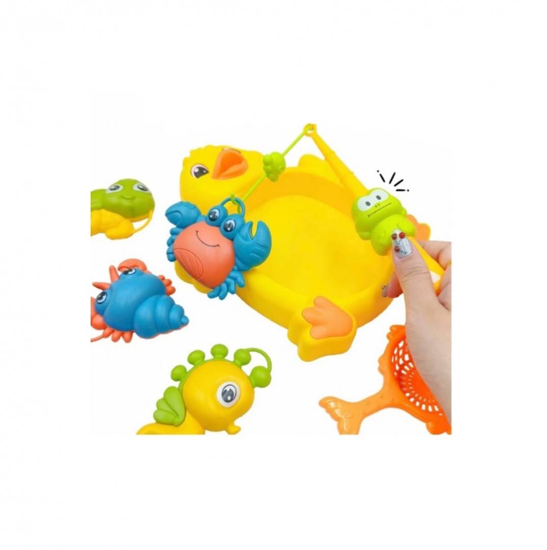 Joc de pescuit si joaca, Ratusca, 1 Undita, 5 accesorii, multicolor