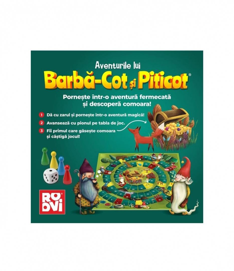 Joc de societate, Aventurile lui Barbă Cot și Piticot, 4 ani+