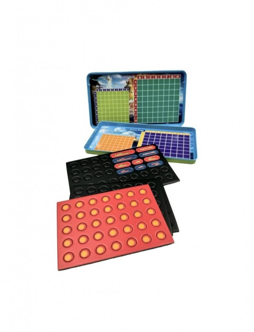 Joc de societate de tip magnetic, Battleship, Batalia Navala, verde, 18 cm, 8 ani+