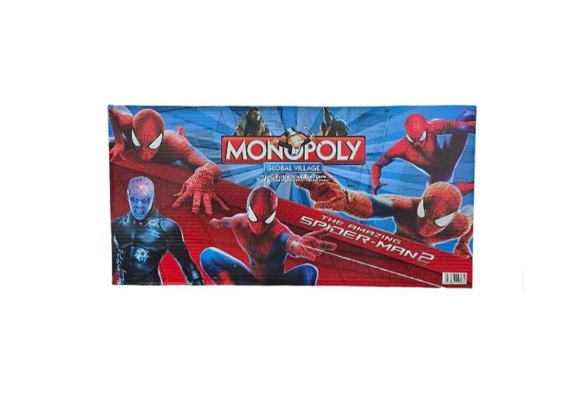 Joc de societate in engleza, Monopoly World Edition, Spider man , multicolor, 100 piese