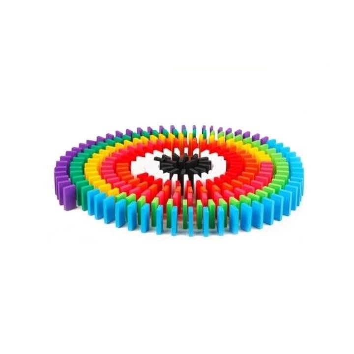 Joc Domino din lemn , multicolor , 360 piese