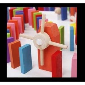 Joc Domino din lemn , multicolor , 360 piese