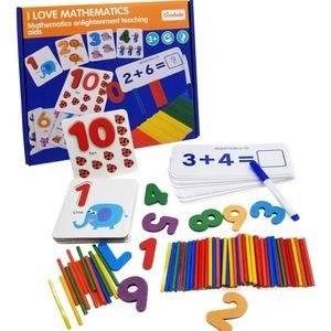 Joc educativ din lemn Iubesc Matematica, Helga Toys®
