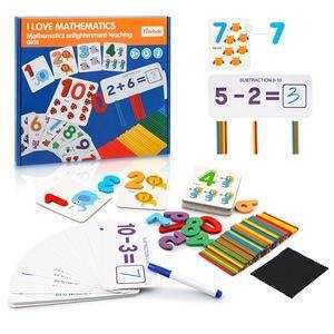 Joc educativ din lemn Iubesc Matematica, Helga Toys®