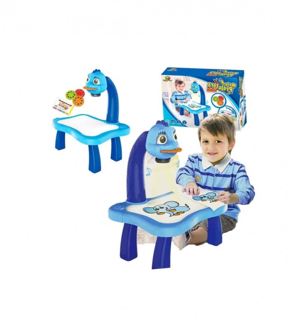 Joc educativ, Masa de desenat cu proiector, albastru, 3 ani+