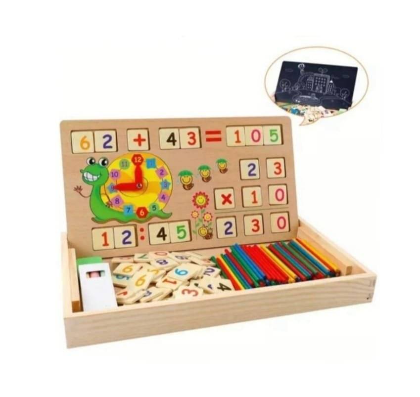Joc educativ Montessori din lemn , Cutiuta Matematicii
