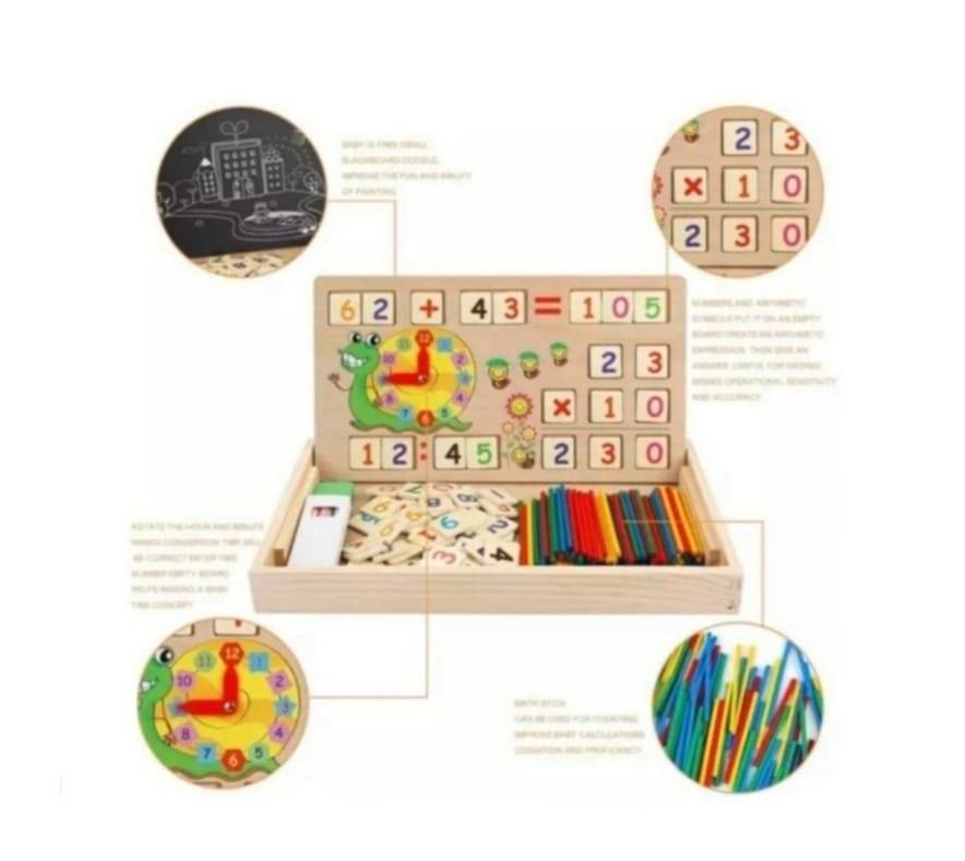 Joc educativ Montessori din lemn , Cutiuta Matematicii