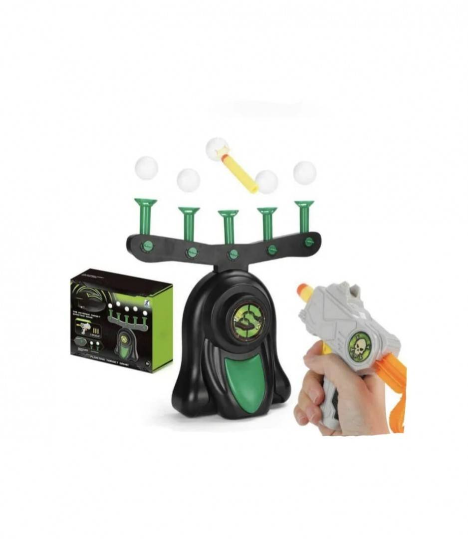 Joc interactiv Hover Shot pentru copii, bile plutitoare și pistol cu proiectile din burete, multicolor