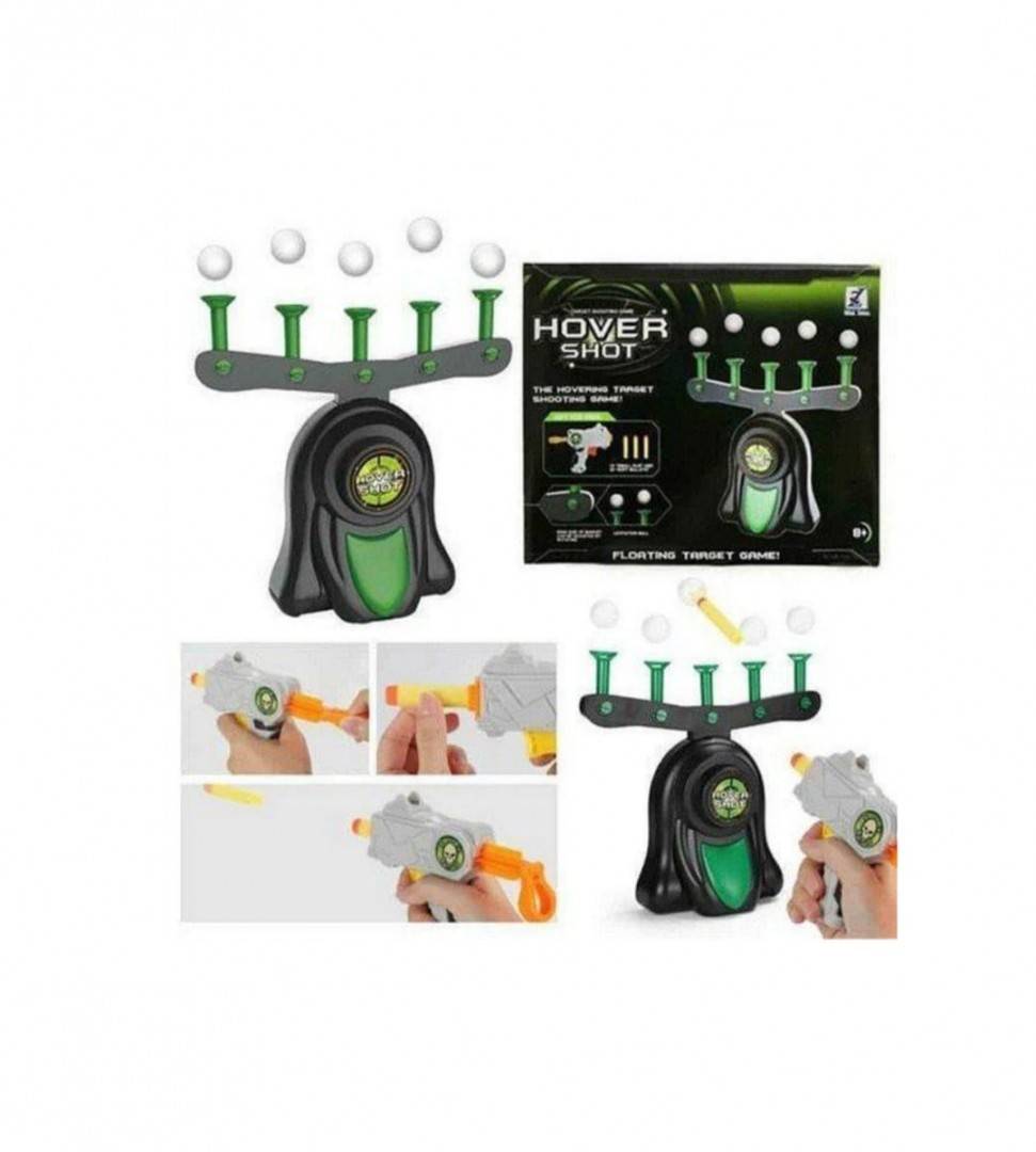 Joc interactiv Hover Shot pentru copii, bile plutitoare și pistol cu proiectile din burete, multicolor