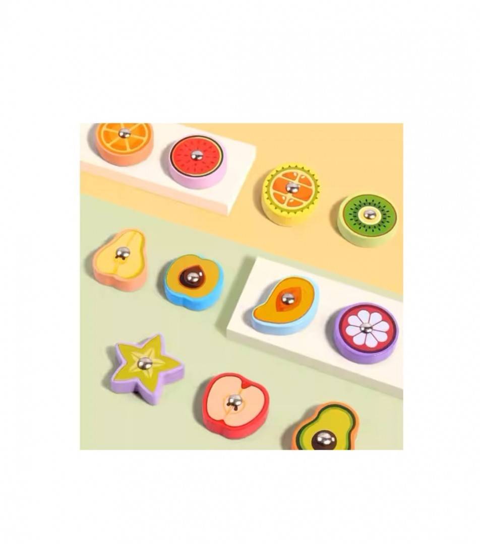 Joc logaritmic 6 in 1, multifunctional cu alfabet si cifre, montessori, lemn, multicolor