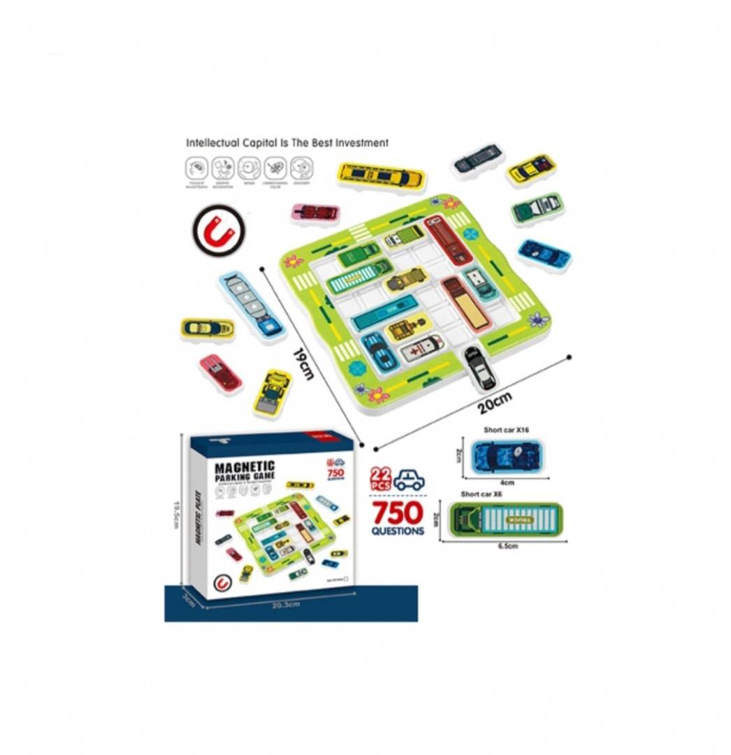 Joc logic labirint Masini, Car Moving Game, lemn, 3 ani+