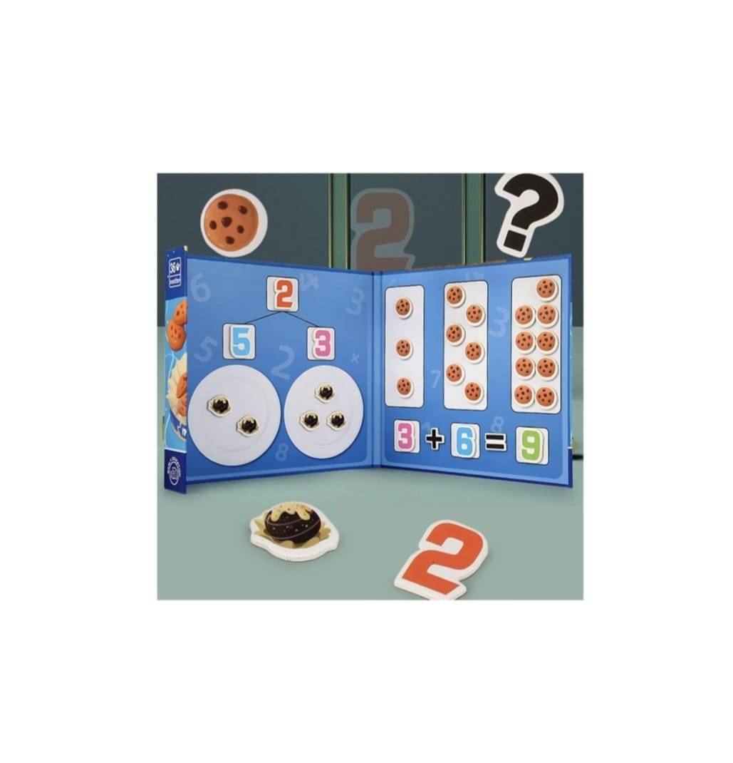 Joc magnetic aritmetic, 76 piese magnetice, multicolor, 3 ani+