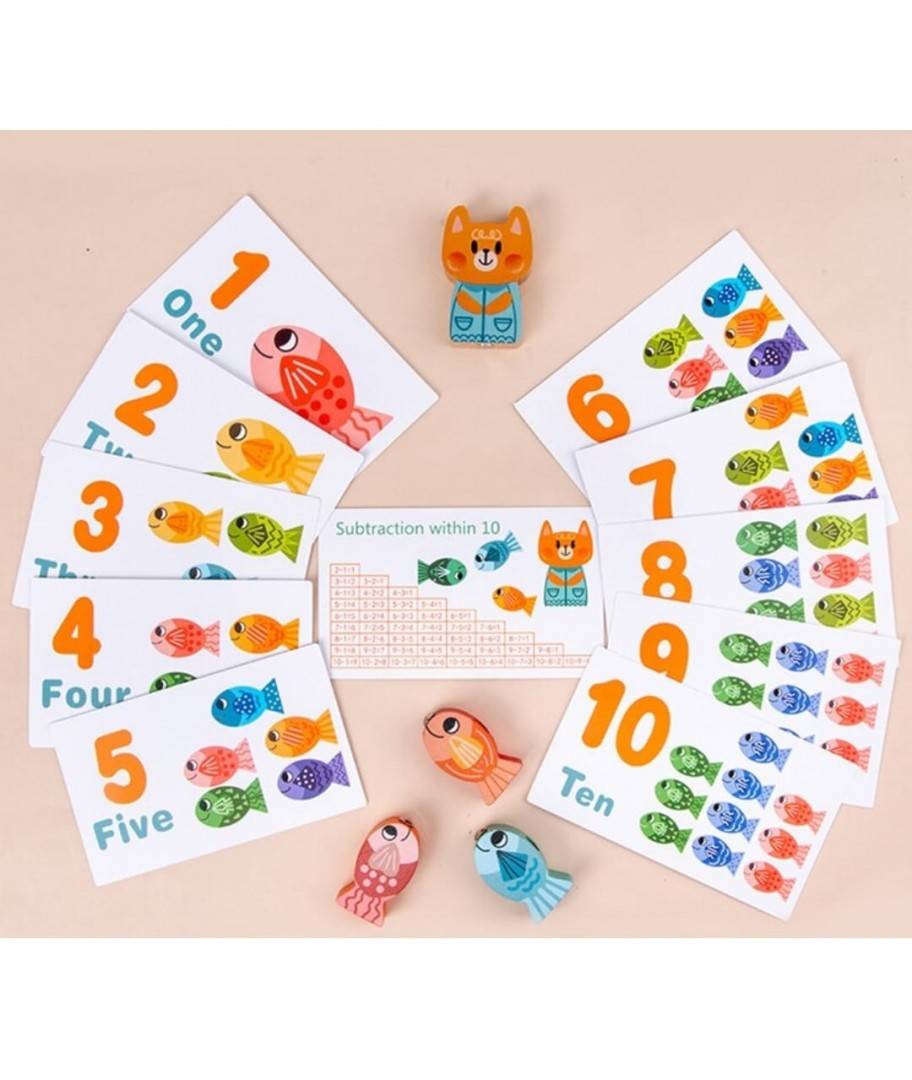Joc Montessori - Pescuit Magnetic invatare numere