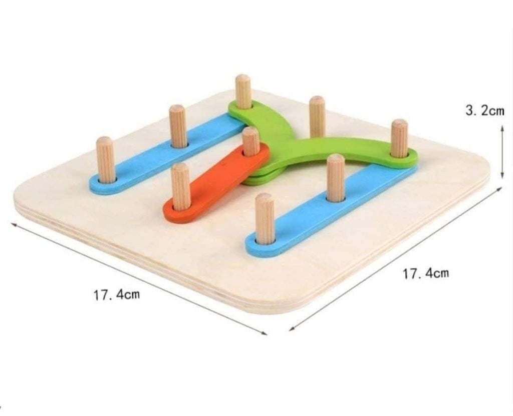 Joc Montessori din lemn, Cifre, Litere, multicolor, 26 piese, 17 cm