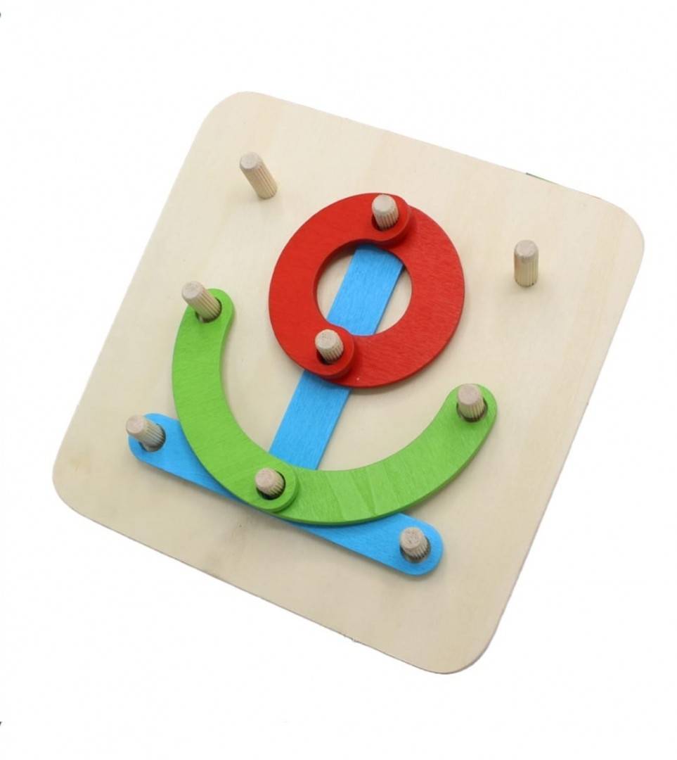 Joc Montessori din lemn, Cifre, Litere, multicolor, 26 piese, 17 cm