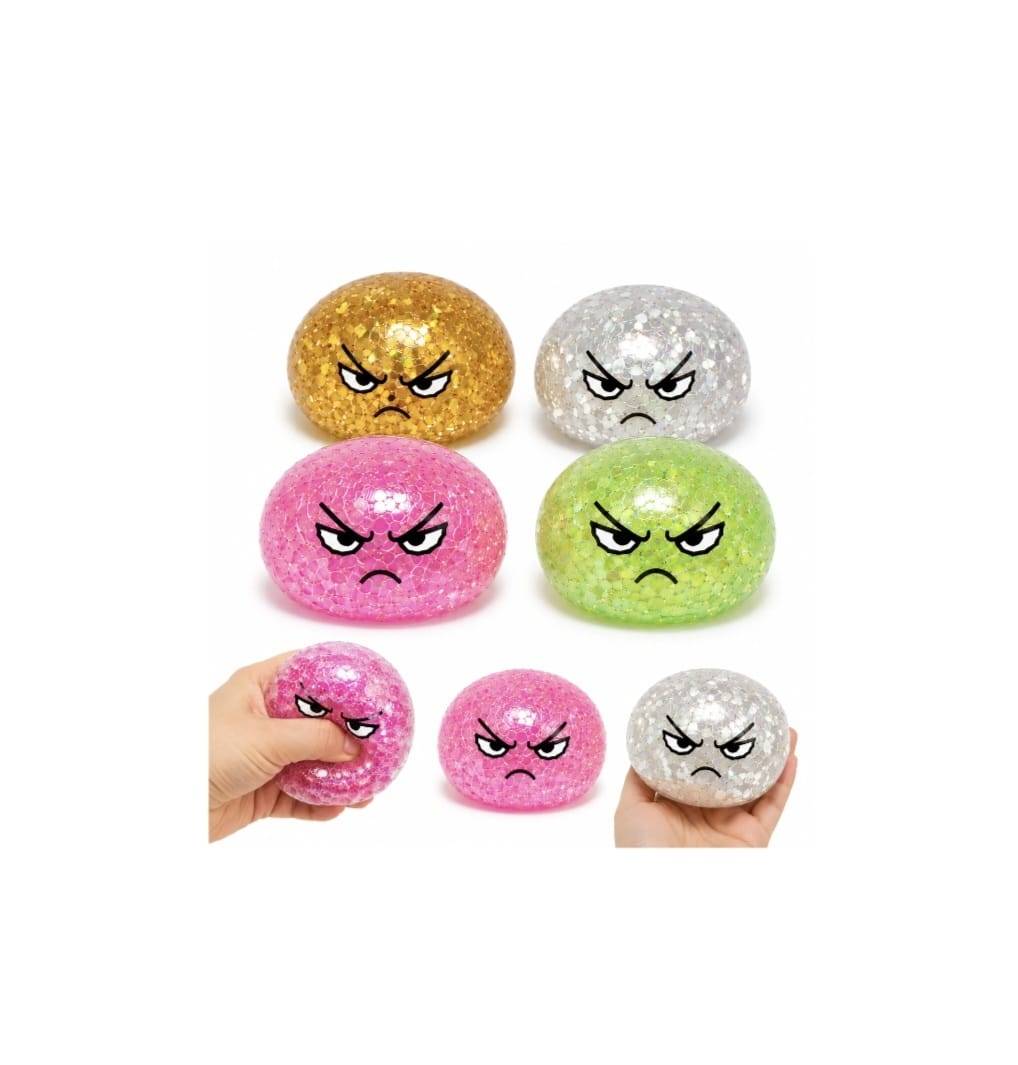 Jucarie antistres, Angry Dumpling, Galuste Suparate, squishy sclipici mystery box, 1buc, multicolor