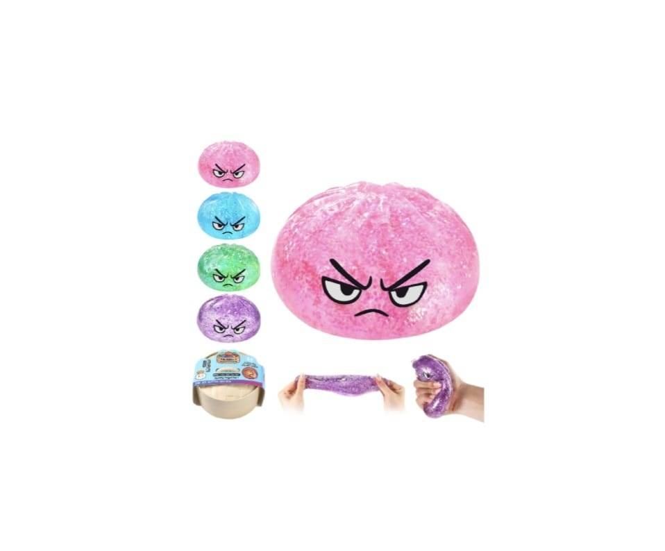 Jucarie antistres, Angry Dumpling, Galuste Suparate, squishy sclipici mystery box, 1buc, multicolor