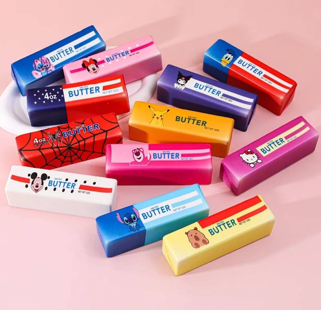 Jucarie antistres, Butter, Pikachu, Stitch, Kitty, Siderman, Minnie,design realist, textura moale, 1buc, 10 cm