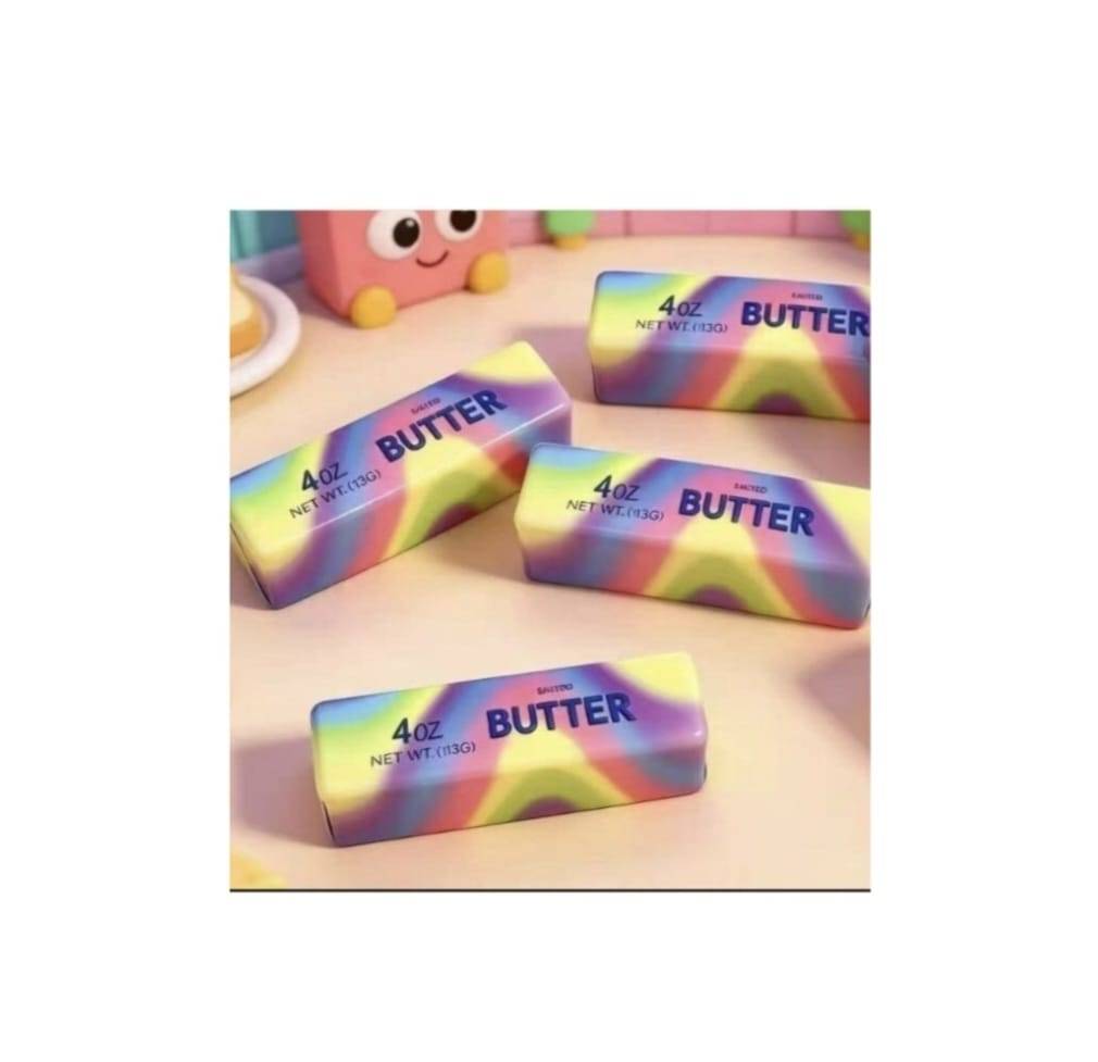 Jucarie antistres, Butter Squishy, design realist, textura moale, multicolor