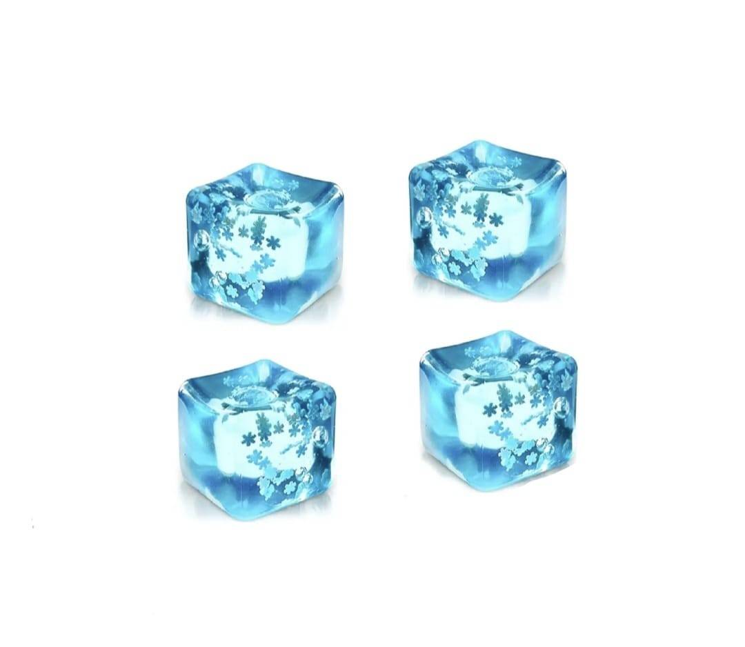 Jucarie antistres, Cub Jelly, albastru, 5 cm