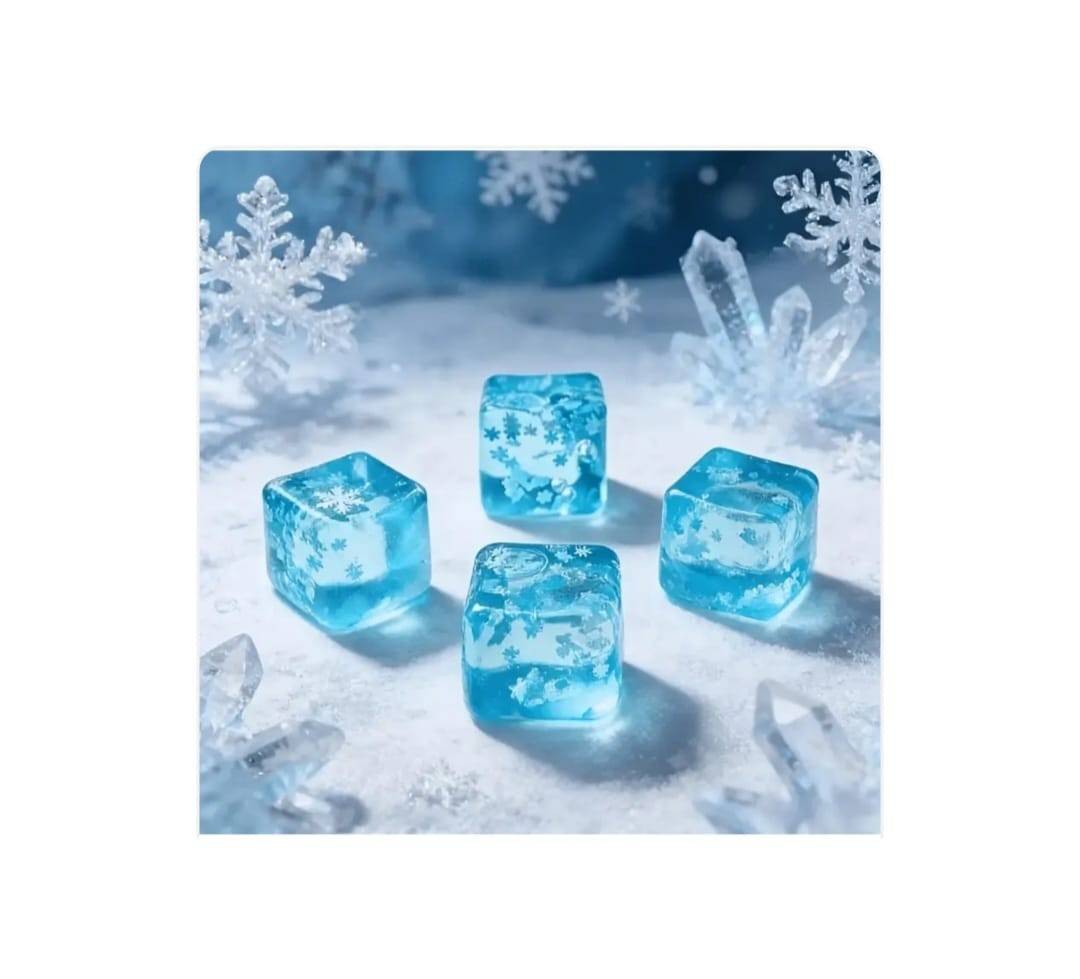 Jucarie antistres, Cub Jelly, albastru, 5 cm