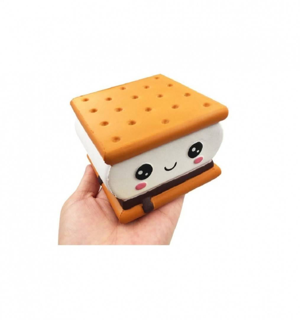 Jucarie antistres, Sandwich, Hamburger, Pizza, Squishy, design realist, textura moale, 10 cm