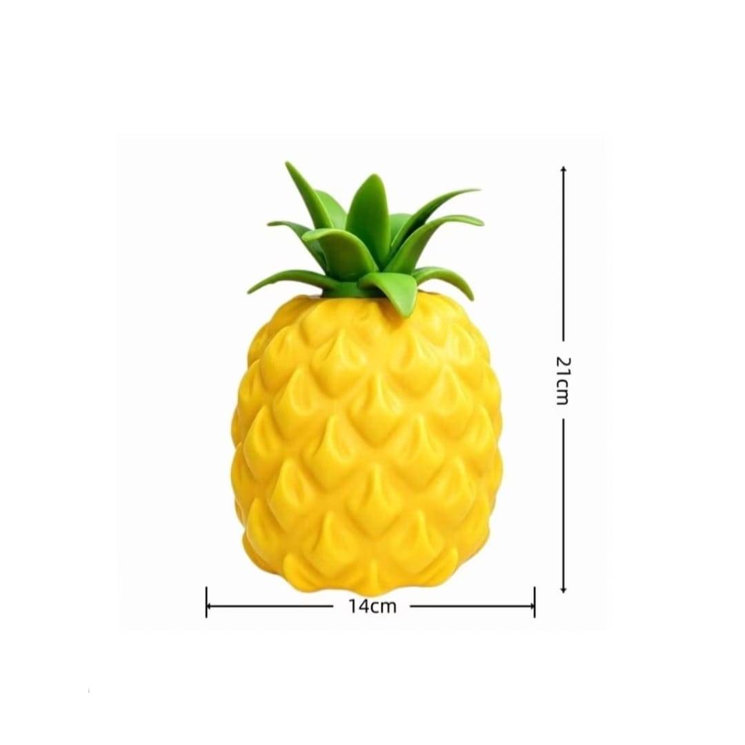 Jucarie antistres squishy, model Ananas, spuma cu revenire lenta, textura usor lipicioasa, multicolor, 21 cm