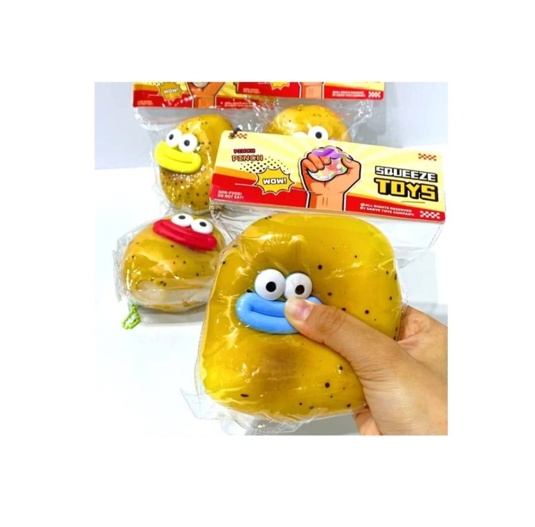 Jucarie antistres squishy, model Cartof, 1 buc, multicolor, 8 cm