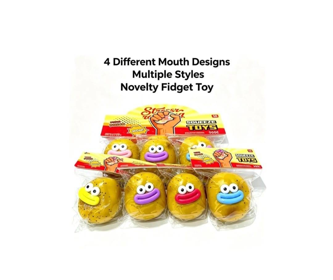Jucarie antistres squishy, model Cartof, 1 buc, multicolor, 8 cm