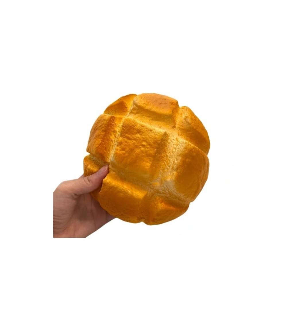 Jucarie antistres squishy, Paine, model mare, revenire lenta, galben, 19 cmx16 cm