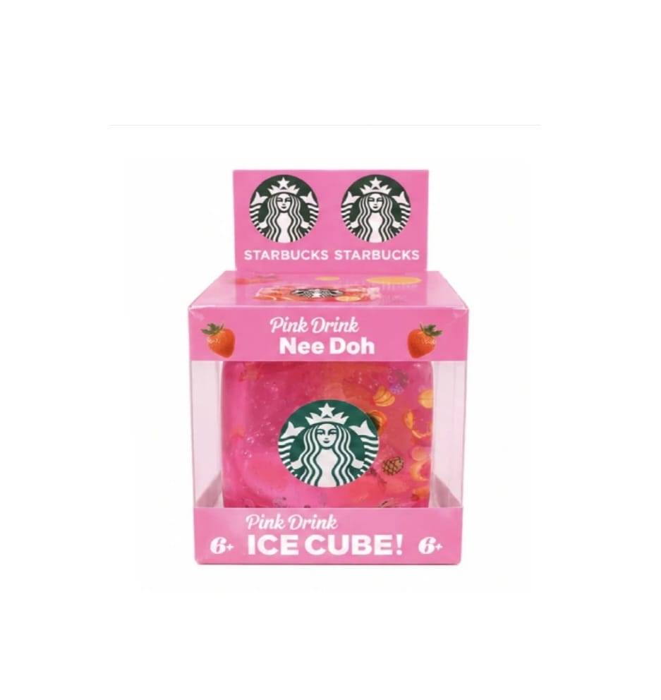 Jucarie antistres squishy, Schylling NeeDoh Nice Cube, STARBUCKS, 1buc, multicolor, 5.5 cm