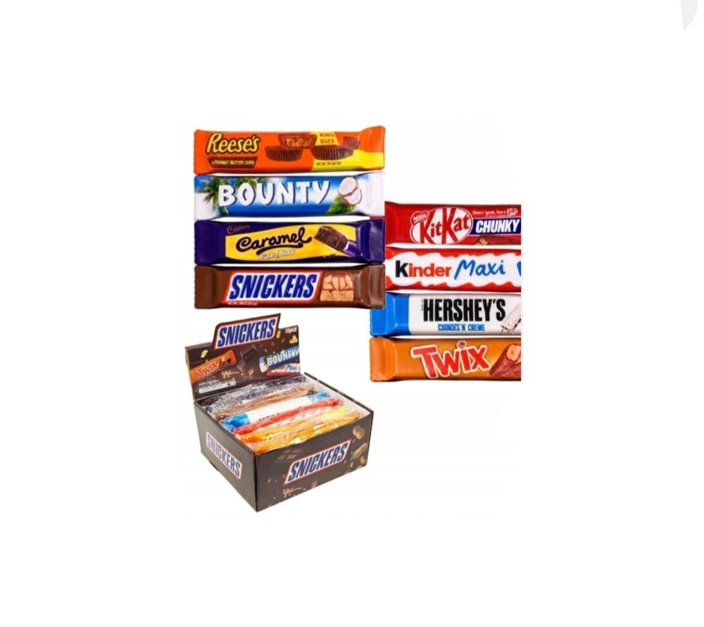 Jucarie antistres squishy, tip Baton Reese's, Mars, Bounty, Twix, KitKat, Kinder, multicolor, 20 cm
