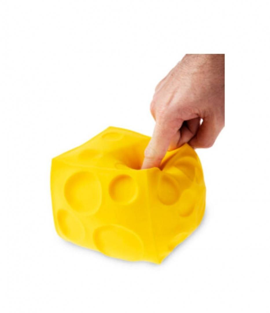 Jucarie antistres, Sqweezy Super Cheese, design realist, textura moale, 10 cm