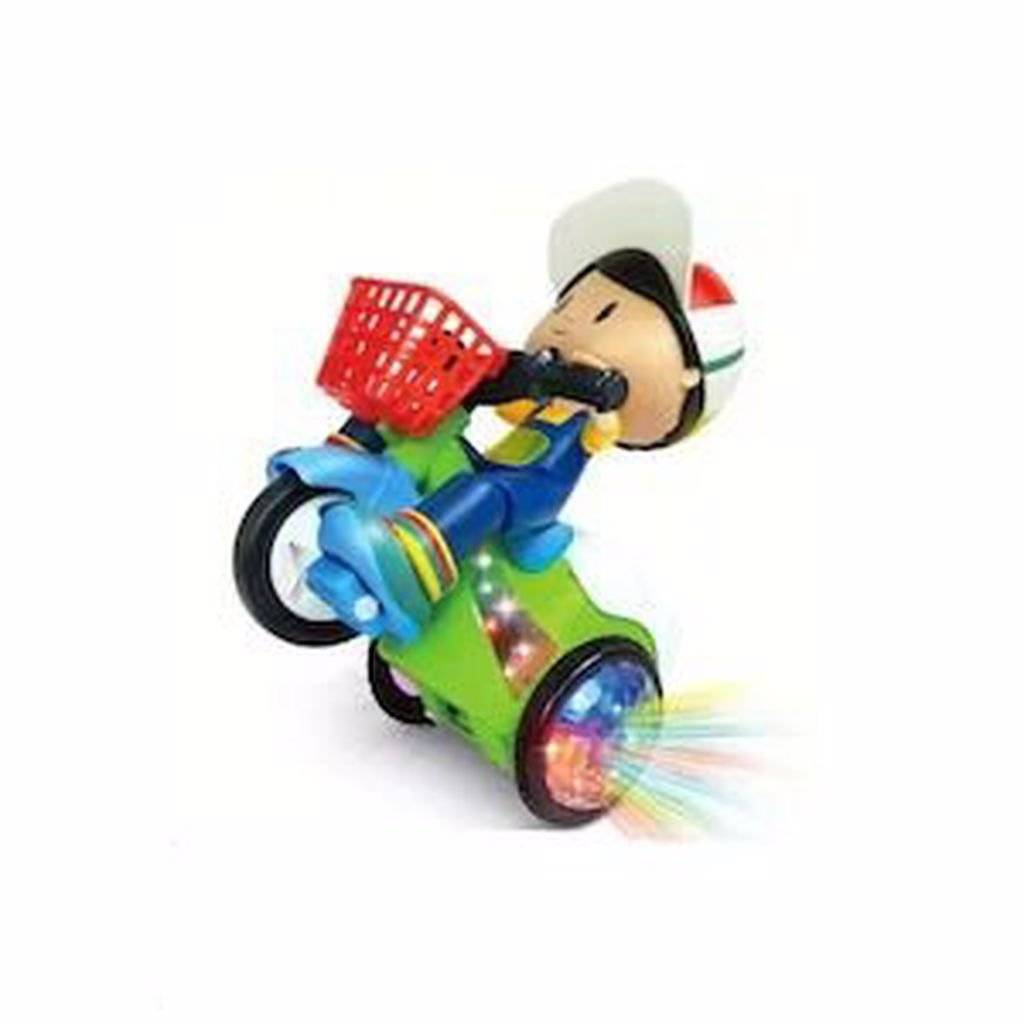 Jucarie Baietel pe bicicleta cu sunete si lumini