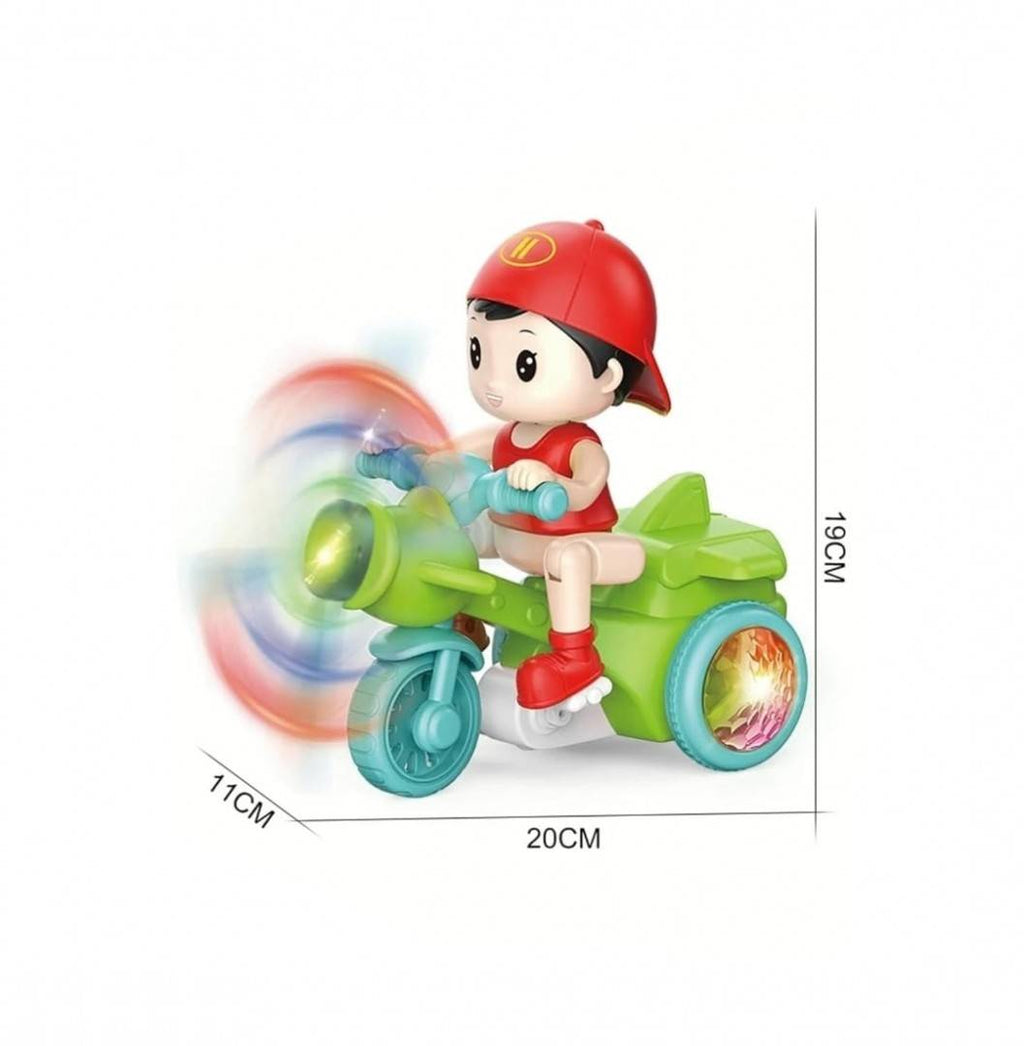 Jucarie Baietelul pe tricicleta, cu sunete si lumini, multicolor